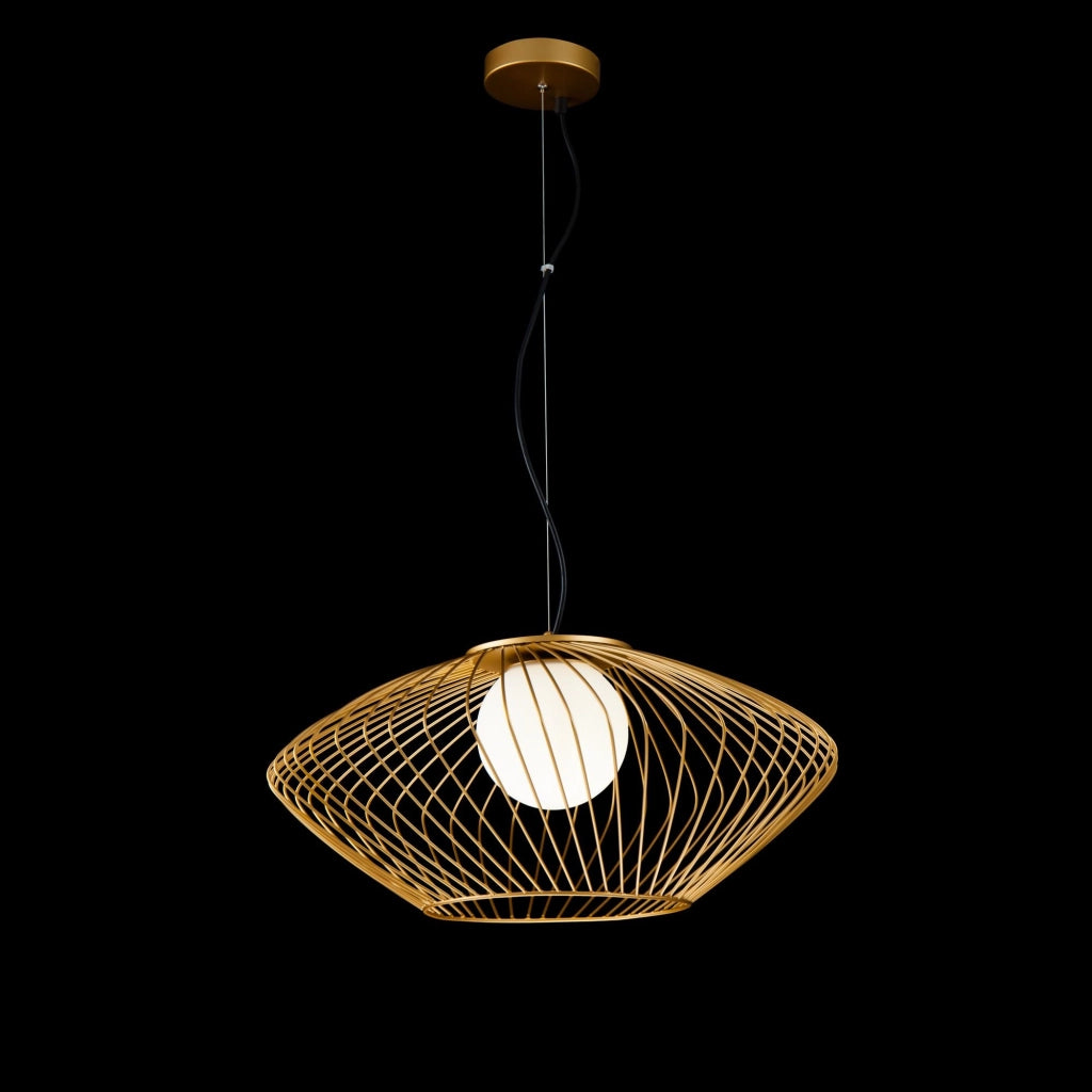 Lampada pendente Pendant in Metallo Plec Oro