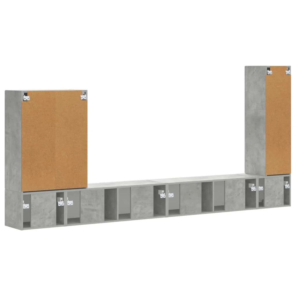 Set di Mobiletto da TV a Parete 6 pcs Grigio cemento 3408955