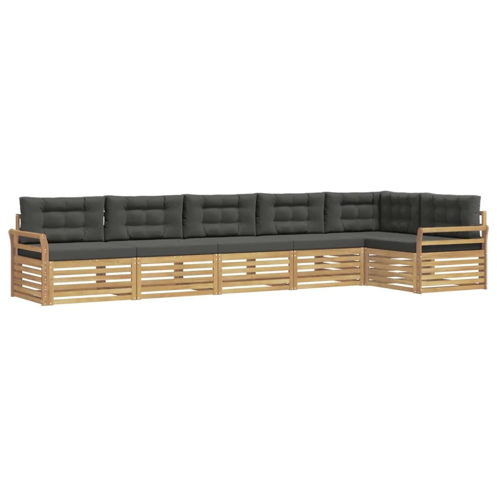 Set di divani da esterno 6 pcs Bianco e Antracite 3390567