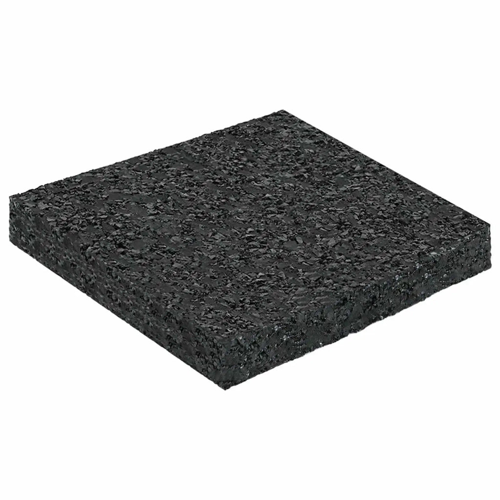 Pad per patio in granuli di gomma Nero 9 x 9 x 1 cm Gomma 42027233