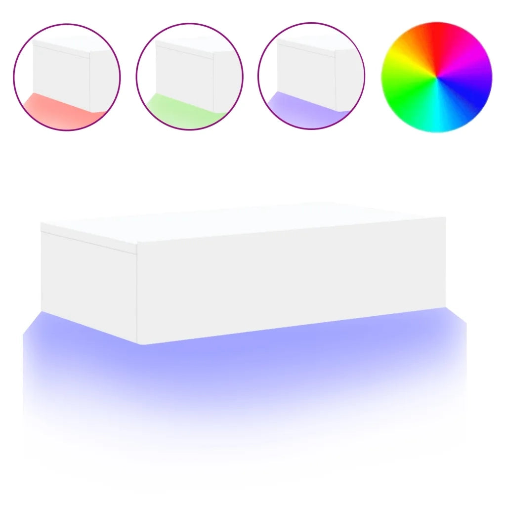 Mobile TV | Armadietto TV | Mobile Porta TV con Luci LED Bianco 60x35x15,5 cm