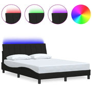 Letto matrimoniale | Letto per adulti | Giroletto senza Materasso Hanko Nero 120x200 cm Tessuto
