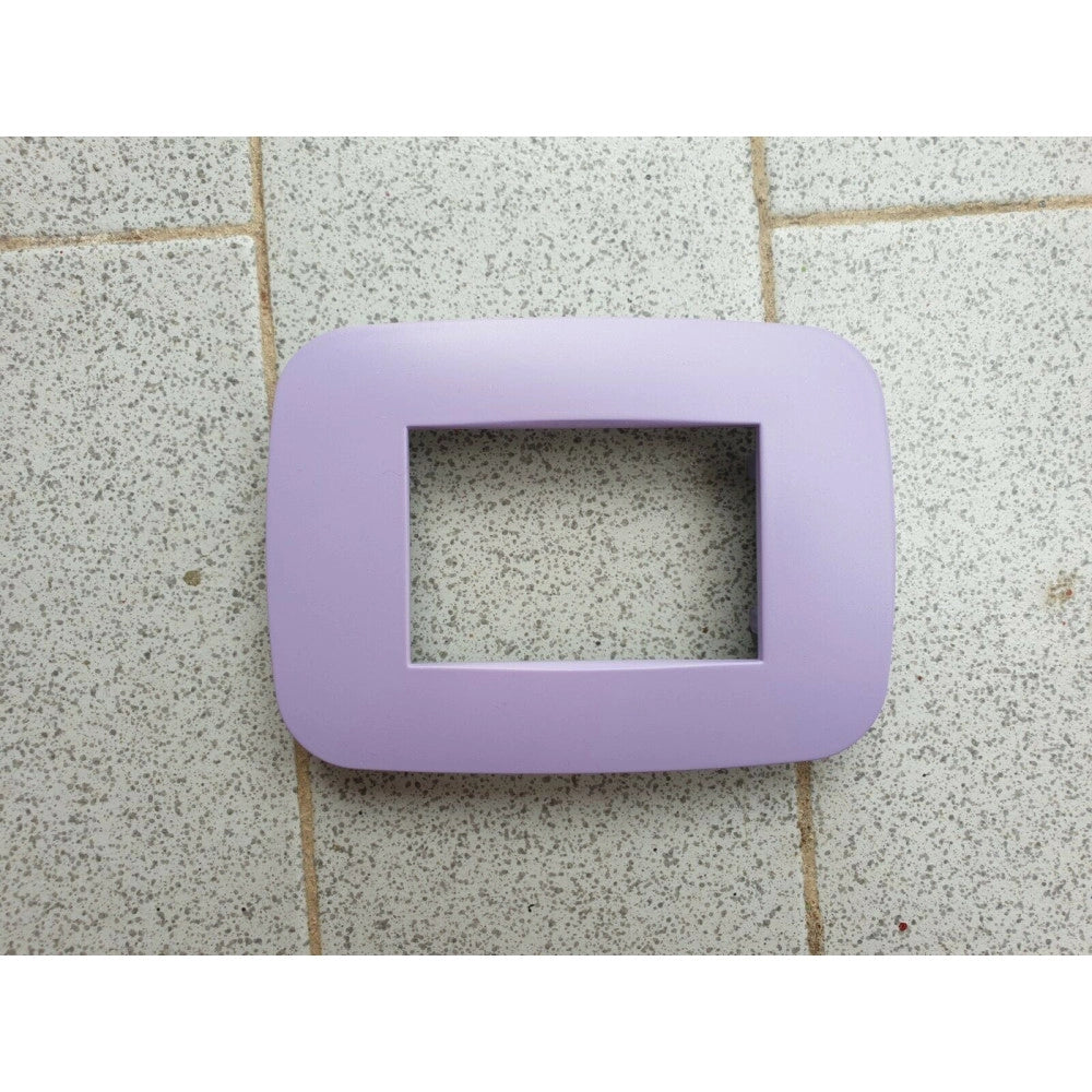 Trade Shop - Placca Placchetta Placchette Compatibili Per Serie Axolute Bticino Colorate Fori - Lilla -3 Fori     -