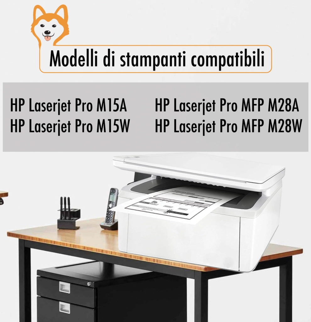 2 Toner Compatibili HP 44A CF244A AkitaINK Nero