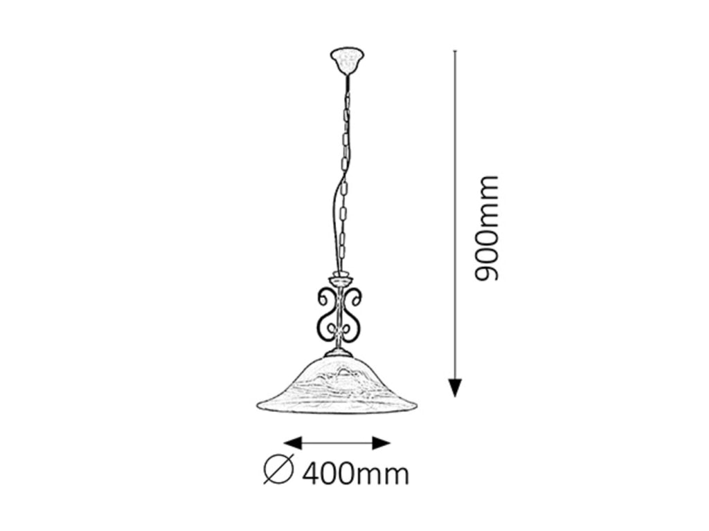 Lampada a sospensione Rabalux Dorothea Ø40 nera E27