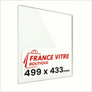 499 x 433 x 4 mm - Vetro per stufa a legna - vetro camino di ricambio - vetro per caminetto resistente al fuoco - France Vitre