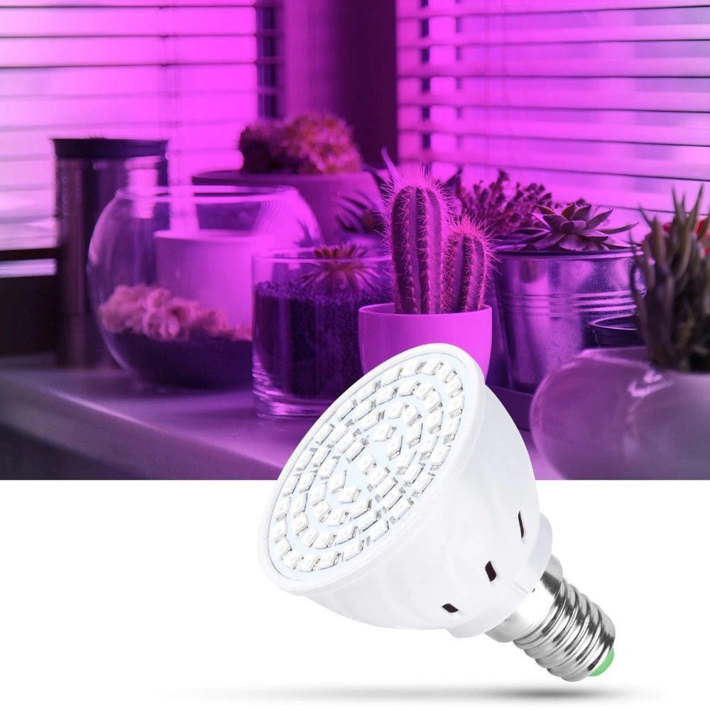 Trade Shop - Lampadina Led Smd Lampada 2w Per Coltivazione Piante Fiori Idroponica E14 E27 -