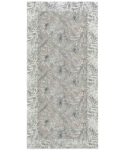 Tappeto passatoia moderno MALESIA SABBIA disegno giungla tropicale natura foglie felci, arredo cucina corridoio multiuso lavabile antiscivolo cm.55x240