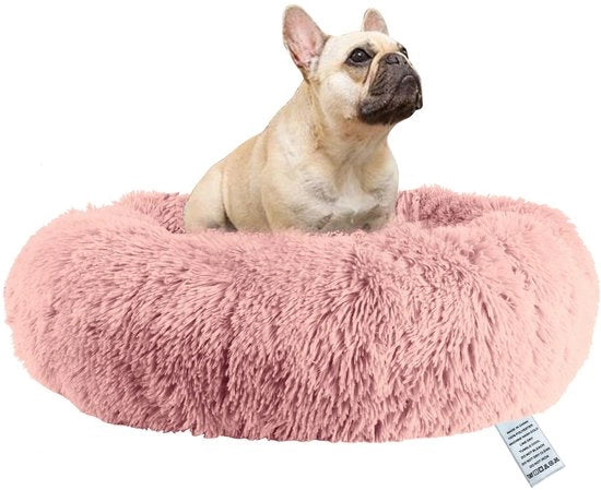 Letto per cani in forma di donut per piccoli cani: letto a forma di donut morbido e accogliente per piccoli cani, anti-stress per gatti - letto per animali domestici in piuma, confortevole - letto per animali domestici in piuma lavabile
