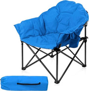 Campingstool Opvougbile XXL 150 kg Portatile e Ripiegabile - Blu
