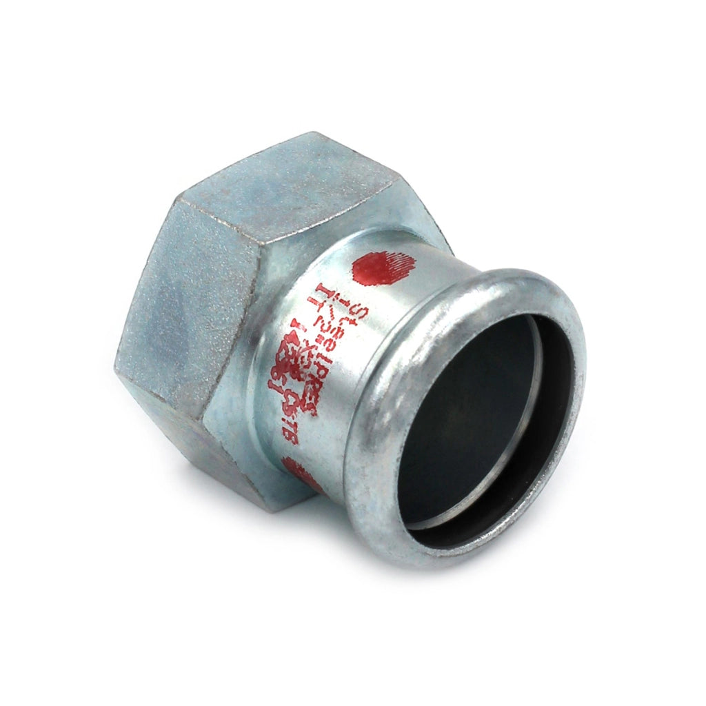 MANICOTTO MISTO FILETTO F A PRESSARE IN ACCIAIO CARBONIO STEEL PRES- 1 x 28- R.M.- pezzi 10