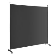 Paravento da interno/esterno 184 x 30 x 184 cm con ruote design moderno metallo nero 20_0013034