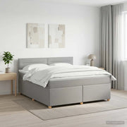 Letto box spring con materasso Grigio Chiaro 160 x 200 cm 3450986