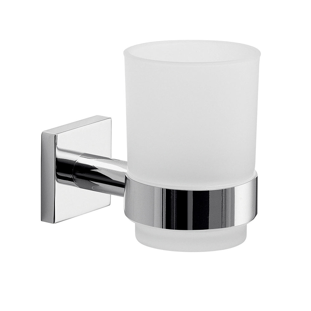 Set portaspazzolini e dosasapone da muro Gedy linea Fuji cromato