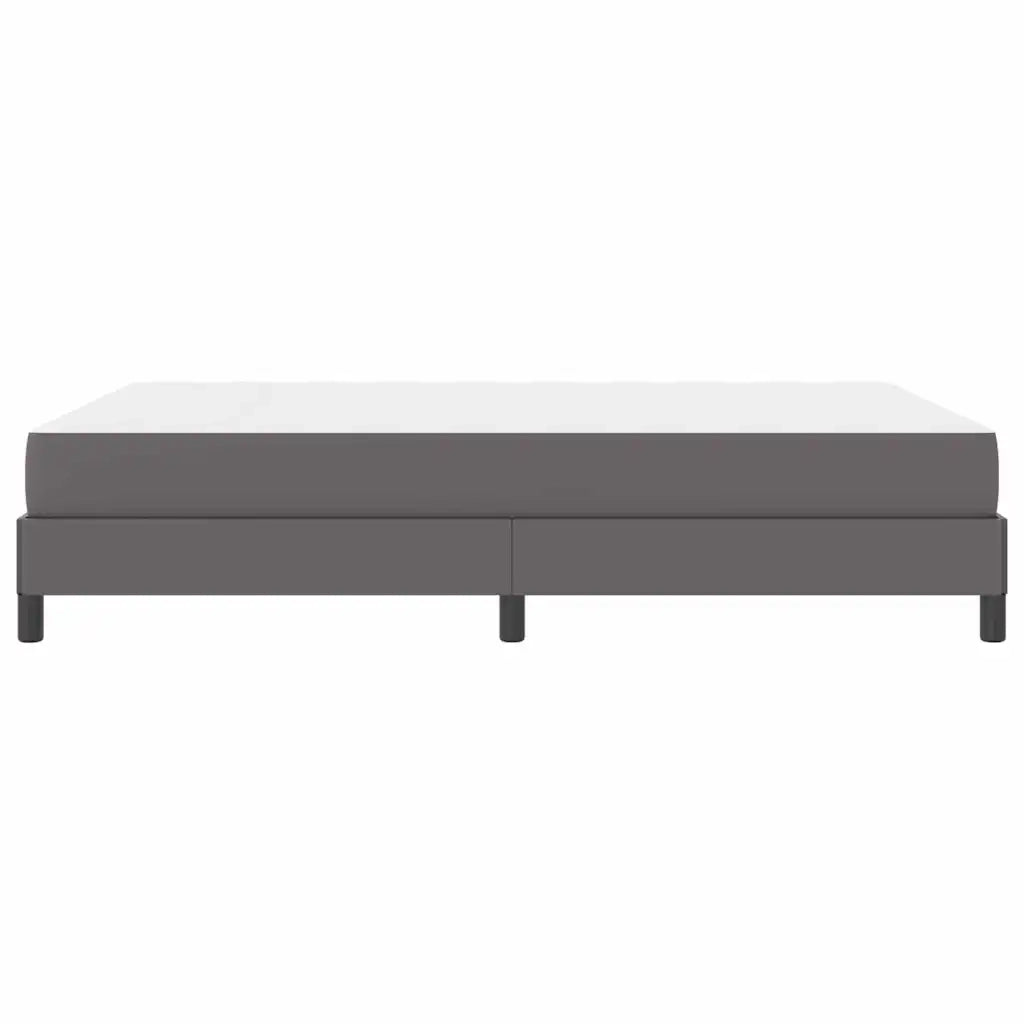 Letto matrimoniale | Letto per adulti | Struttura del letto con materasso Grigio 140 x 200 cm Tessuto