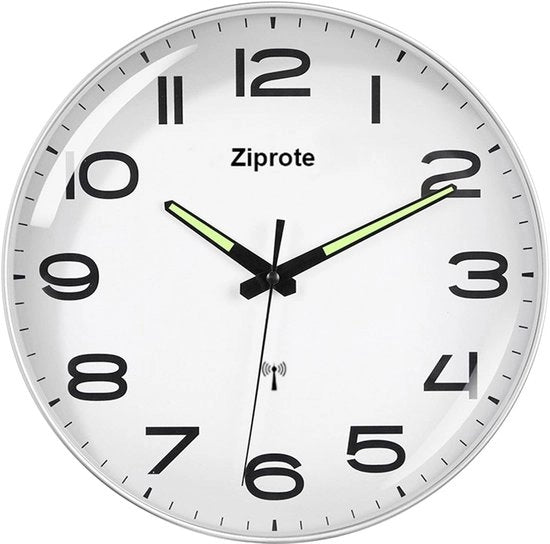 Orologio radiocontrollato da parete, 30 cm grande, facile da leggere per soggiorno, cucina, camera da letto, ufficio, bagno - silenzioso, senza suono tictac.