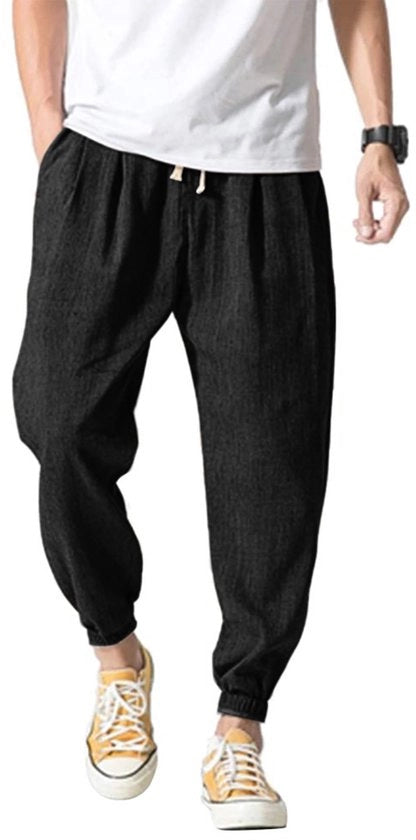 Harem da Uomo Leggero - Ademend - Pantalone Casual da Jogging - Cintura Elastica - Taglie M-3XL