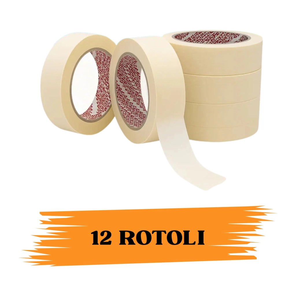 Nastro Adesivo Carta Gommata 25Mmx50m 12 ROTOLI EcoPrice®