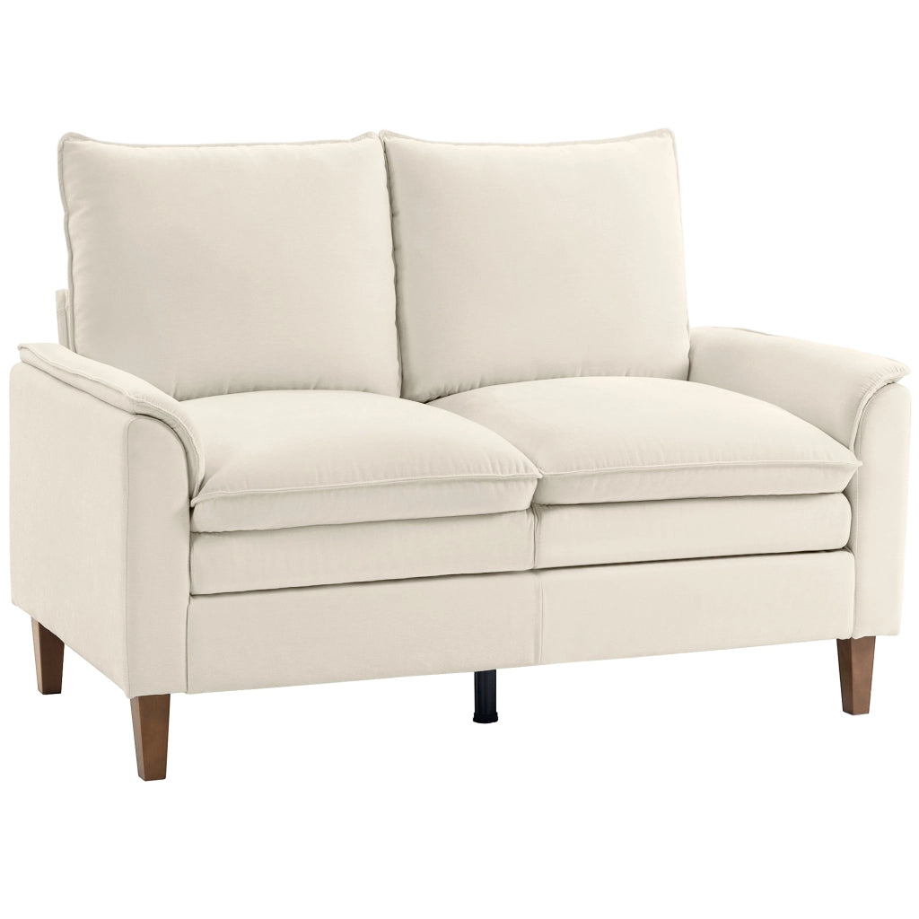 Divano 2 posti ¨C Minimal ¨C crema, tessuto chenille
