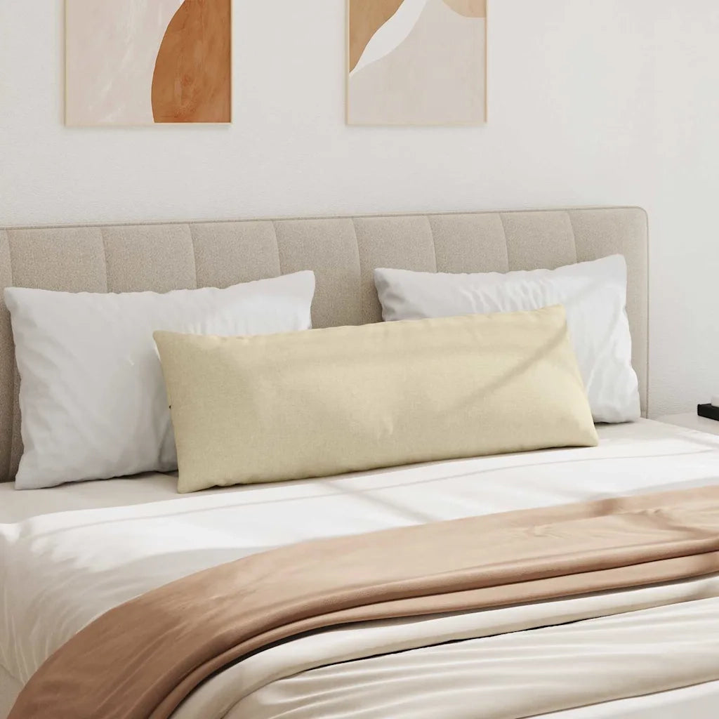 Cuscini da Divano 2 pcs Crema 120 x 40 cm Tessuto 42013789