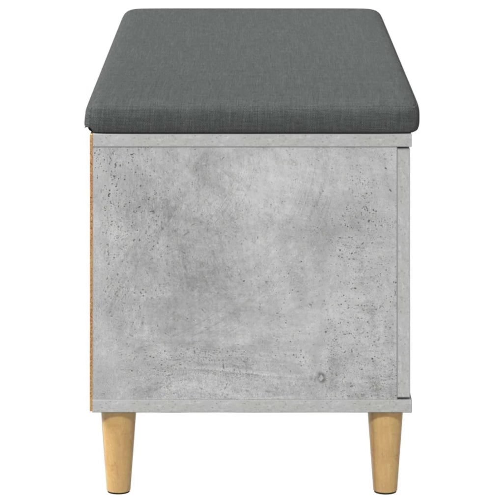Panca per ingresso con cuscino Grigio Cemento 100 x 38 x 46 cm 891539