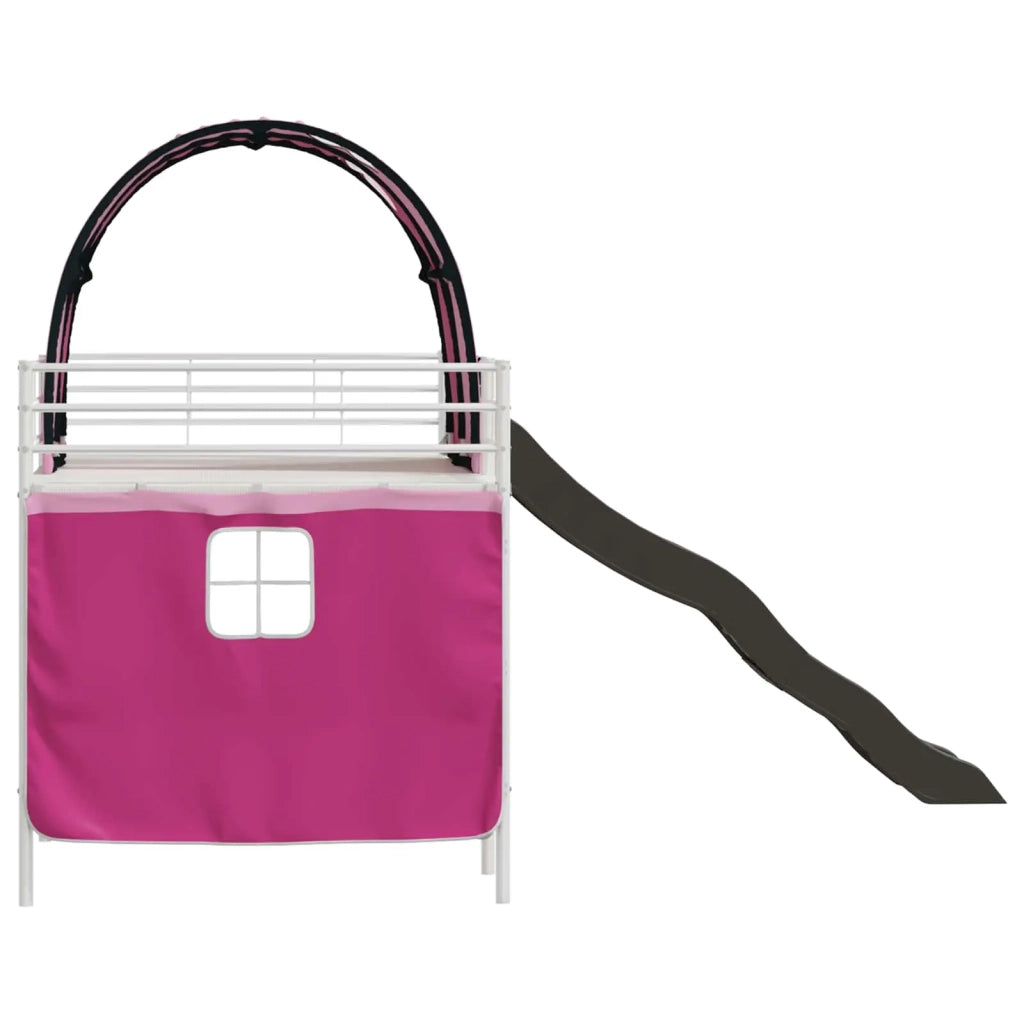 Struttura del letto loft per bambini Bianco e Rosa 100 x 200 cm 42020869