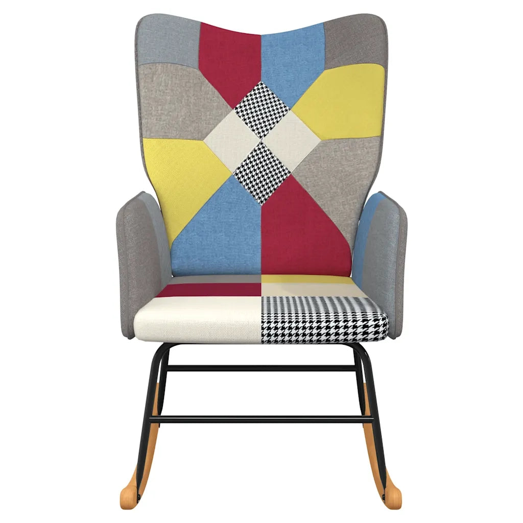 Sedia a Dondolo in Tessuto Patchwork 328191
