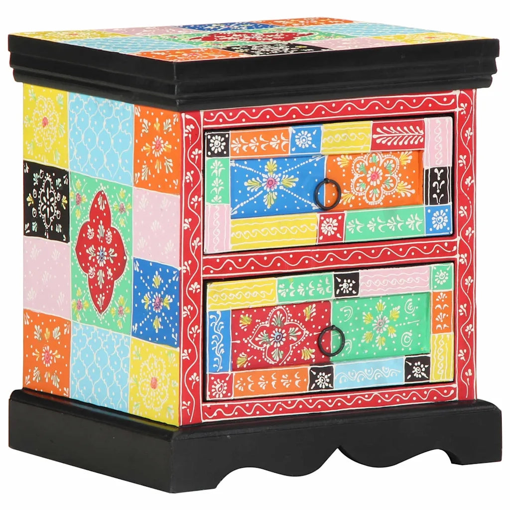 Comodino | Armadio da Notte | Mobiletto da notte con cassetto Multicolore 40 x 35 x 45 cm