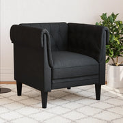 Divano Sedia-Poltrona Chesterfield Nera in Tessuto