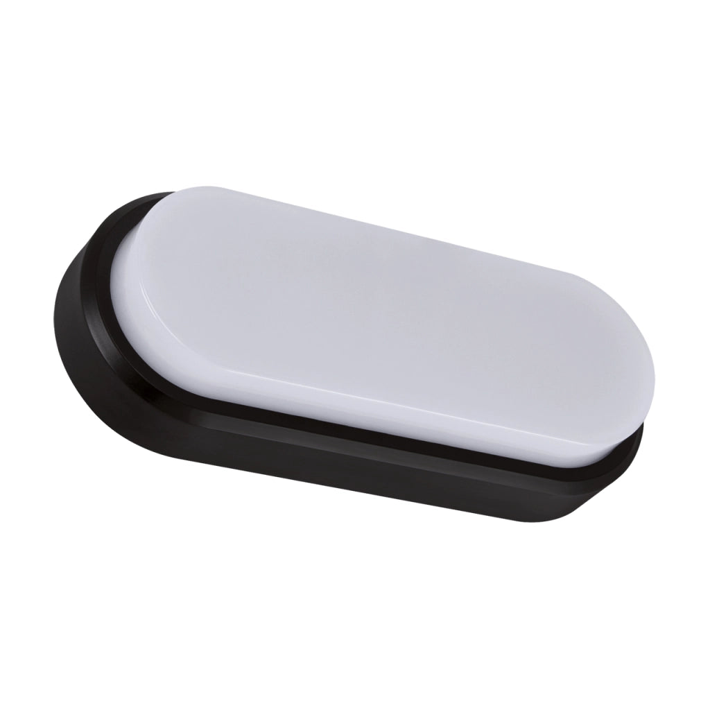 Plafoniera esterna ovale nera LED 18W 4100K IP65 Struhm