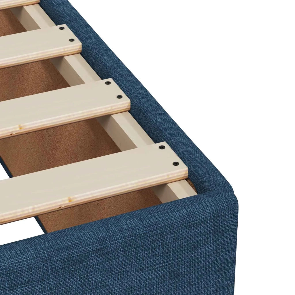 Letto box spring con materasso Blu 180 x 200 cm Tessuto 3450543