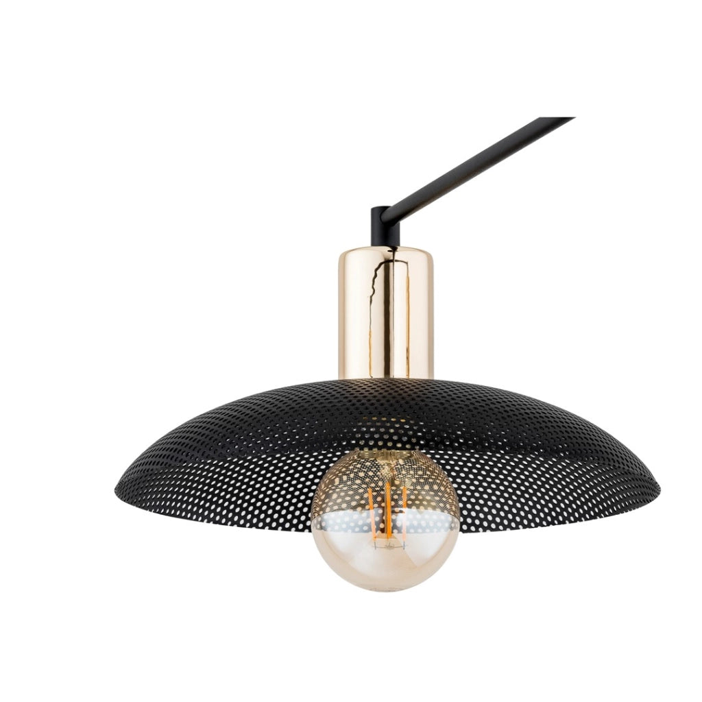 Plafoniera nera oro 4 luci 100cm Spirit Emibig E27