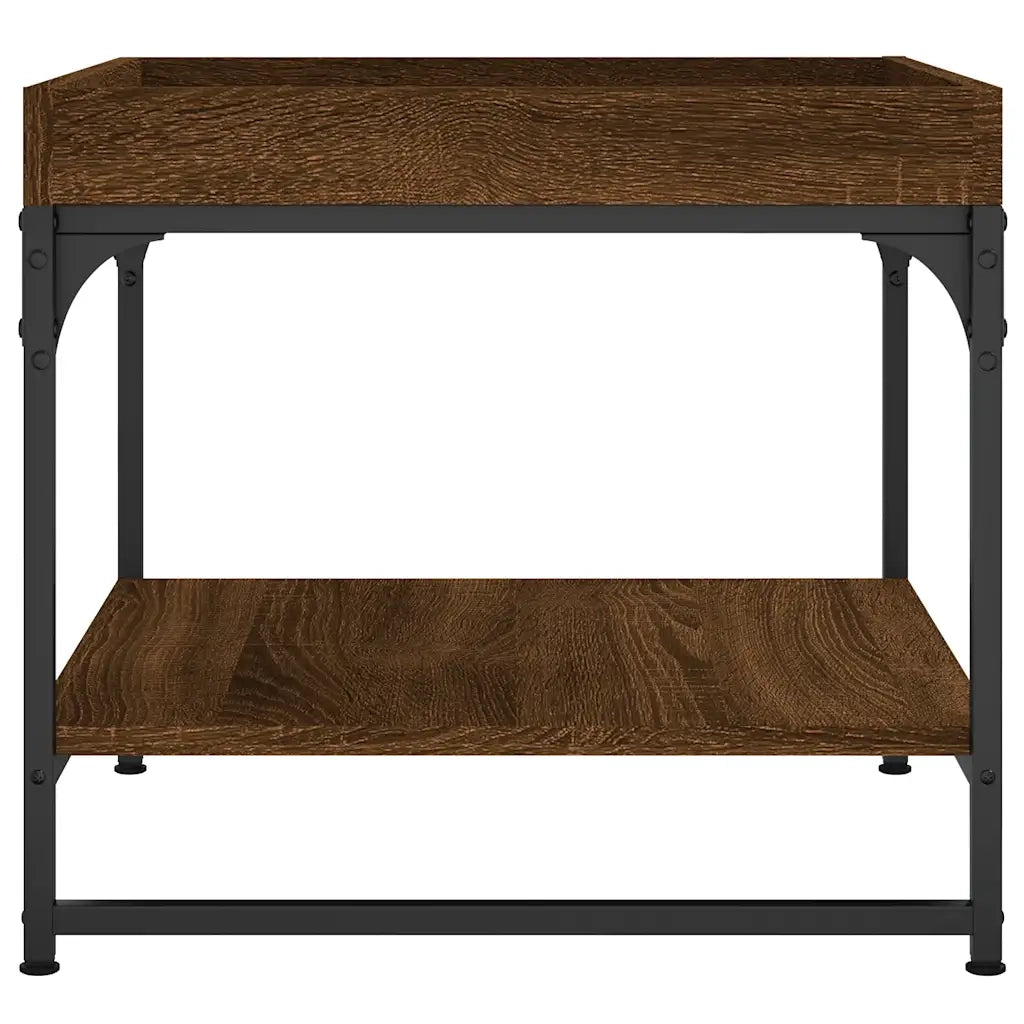 Tavolino salotto | Tavolino da caff¨¨ | Tavolino da Soggiorno Rovere Marrone 49,5x49,5x45 Legno Multistrato