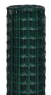 Rotolo Rete Metallica Antiruggine Per Recinzione Lunghezza 25 Metri Varie Altezze Acciaio Zincato Rivestito Pvc Recinzioni Giardino Terrazzo Pollaio Animali Ringhiere Cancelli Gabbie - 1.5x25Mt
