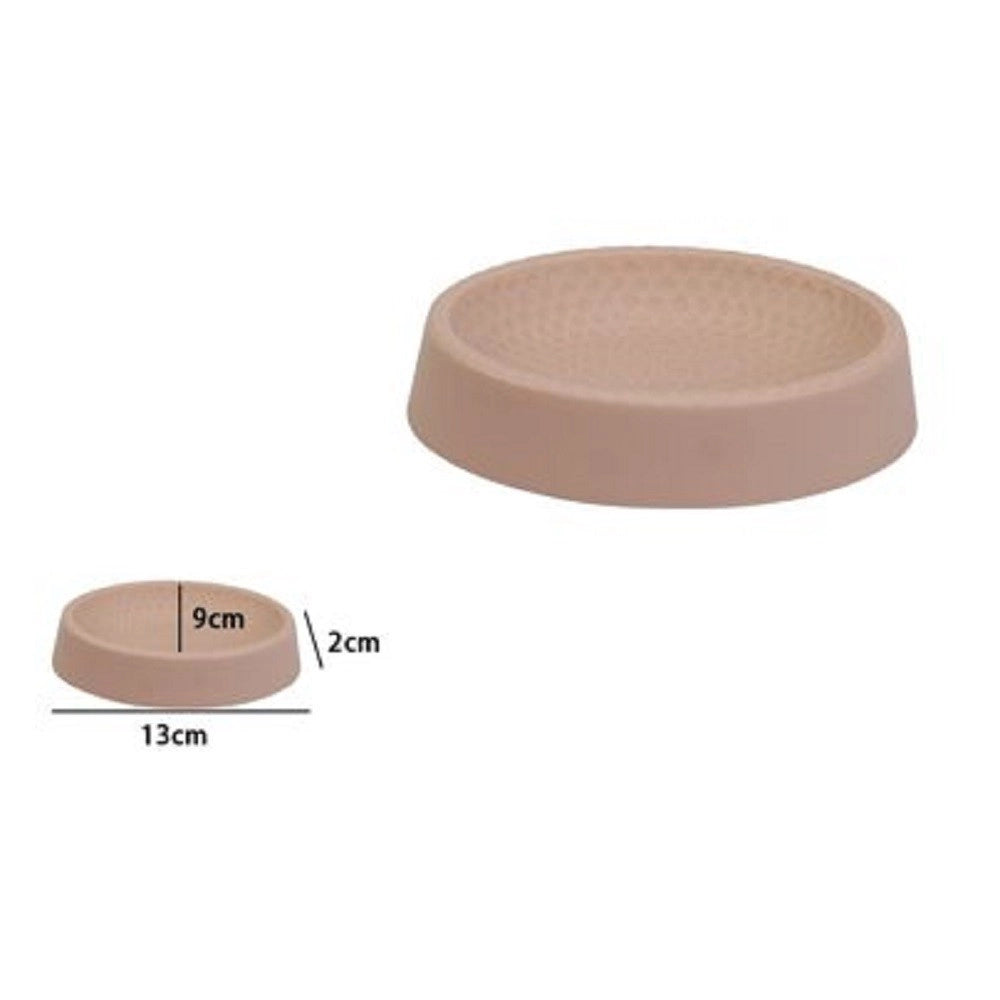 Trade Shop - Piattino Per Sapone Decorato Rosa Portasaponetta Moderno Accessori Bagno 79784 -