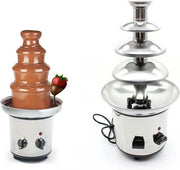 Fontana di cioccolato - Natale - Feste - 4 strati - Fonduta - Riscaldamento - Temperatura regolabile - Facile da pulire - Acciaio inossidabile - 170 W - 2 kg - 21,5 x 46 cm