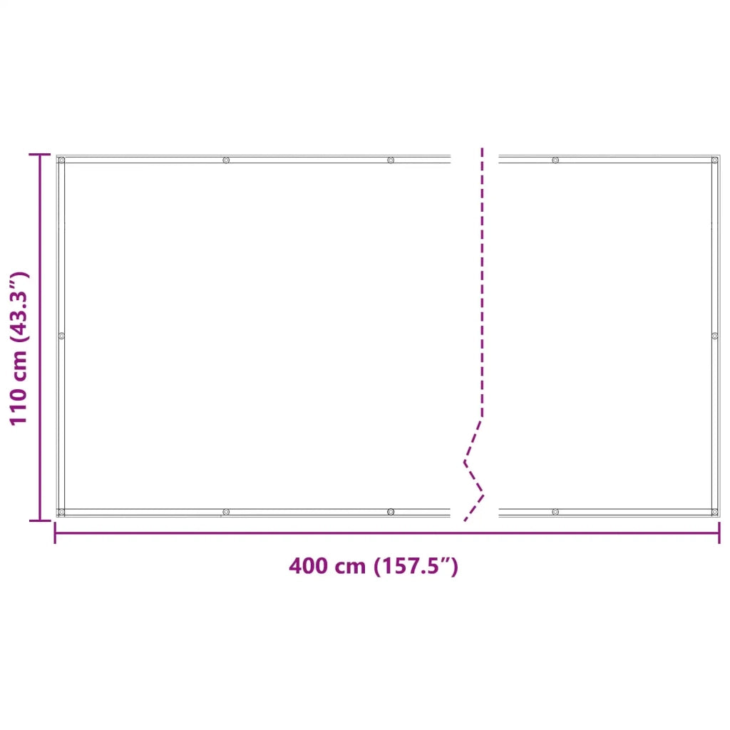 Schermo da balcone-Pannello per balcone Blu e Bianco 110 x 400 cm Tessuto Oxford