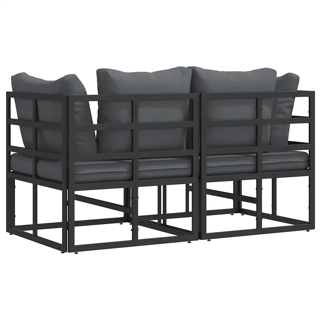 Mobili da Esterno 2 Pezzo Nero e antracite 71,5 x 71,5 x 71 cm 42008023