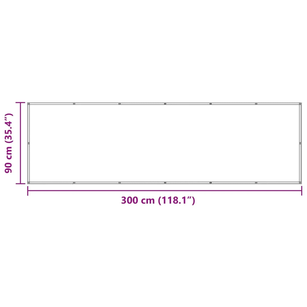 Schermo da balcone | Paravento da Balcone Grigio chiaro e bianco 90 x 300 cm