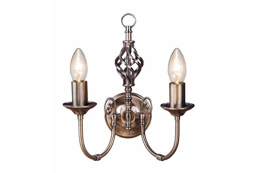 Applique da parete in ottone Aimee 3 luci E14 Reality