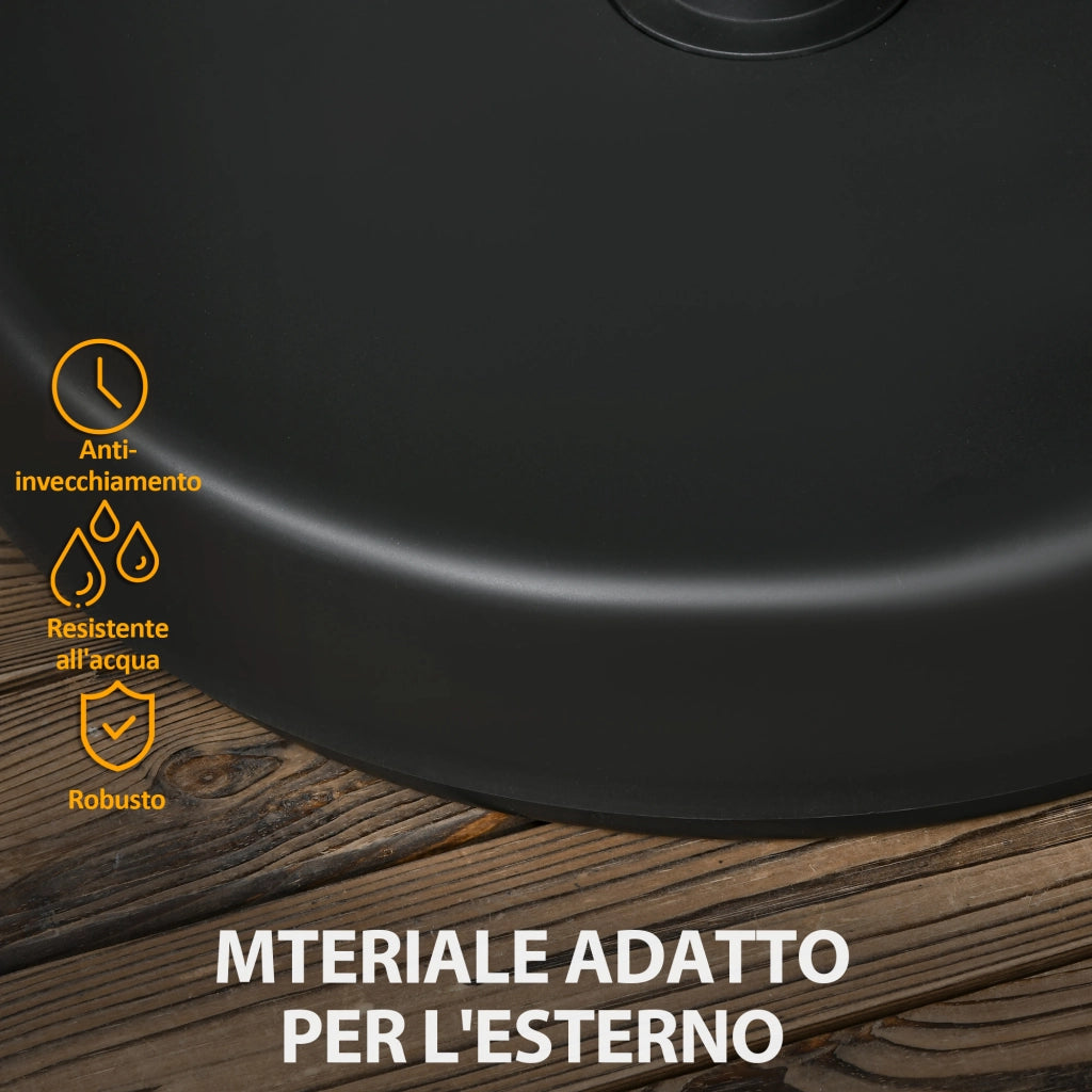 Base per Ombrellone in Plastica PP ¨C Minimal ¨C Nero ?45x33 cm