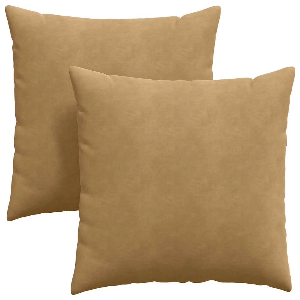 Cuscini da Divano 2 pcs Marrone 60 x 60 cm Tessuto in Cords 42014022