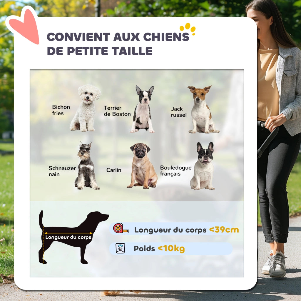 Carrello per cani pieghevole con cesto ¨C zephmum ¨C grigio