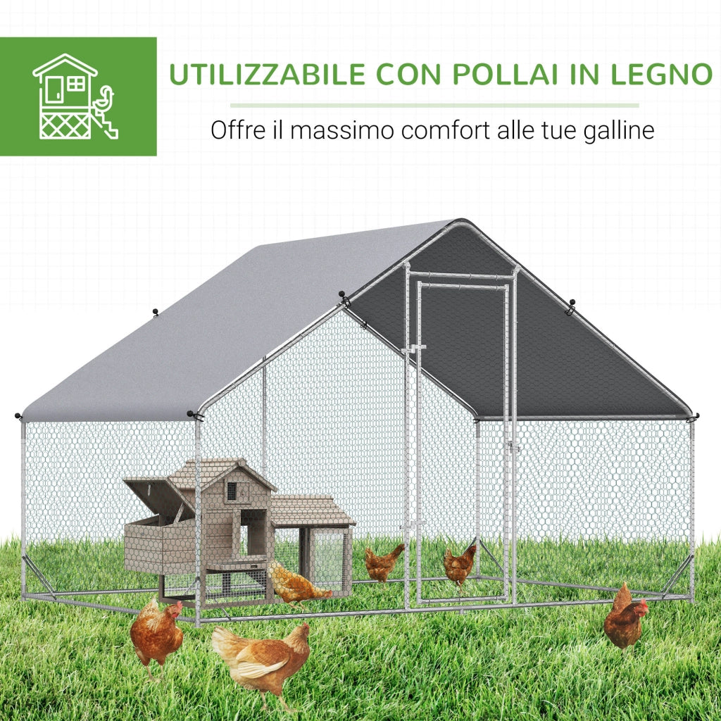 Pollaio da Giardino ¨C Zephmum ¨C 3x2x2m, Argento