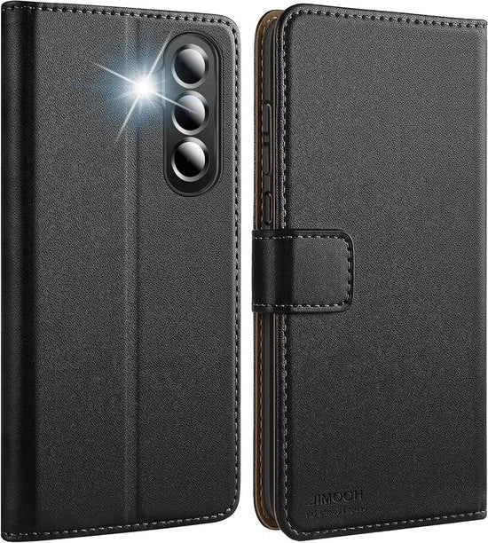 Portamonete Premium in pelle per Samsung Galaxy A56 5G - Nero - MagFlip - Resistente allo shock - Tessera di credito