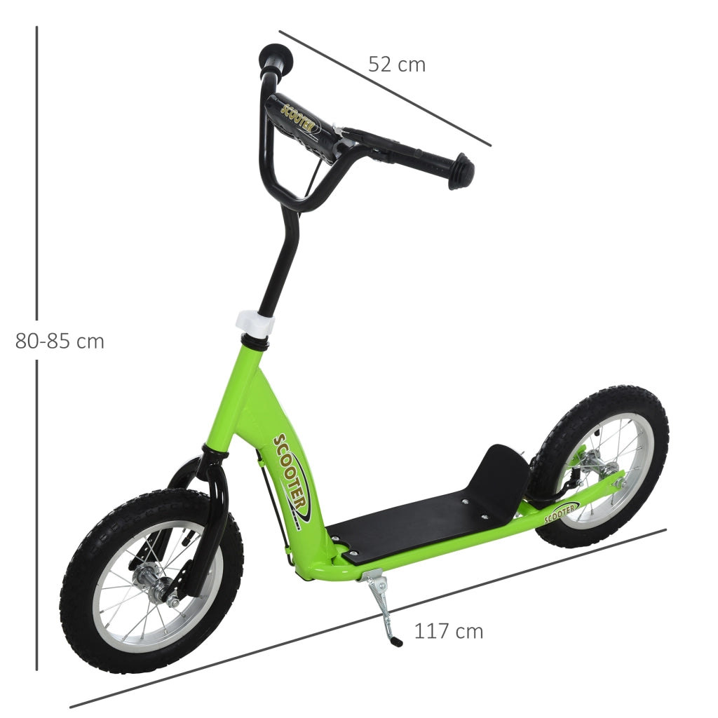 Monopattino per Bambini dai 5 Anni ¨C Xylo ¨C Ruote Grandi Manubrio Regolabile Freno Cavalletto Verde