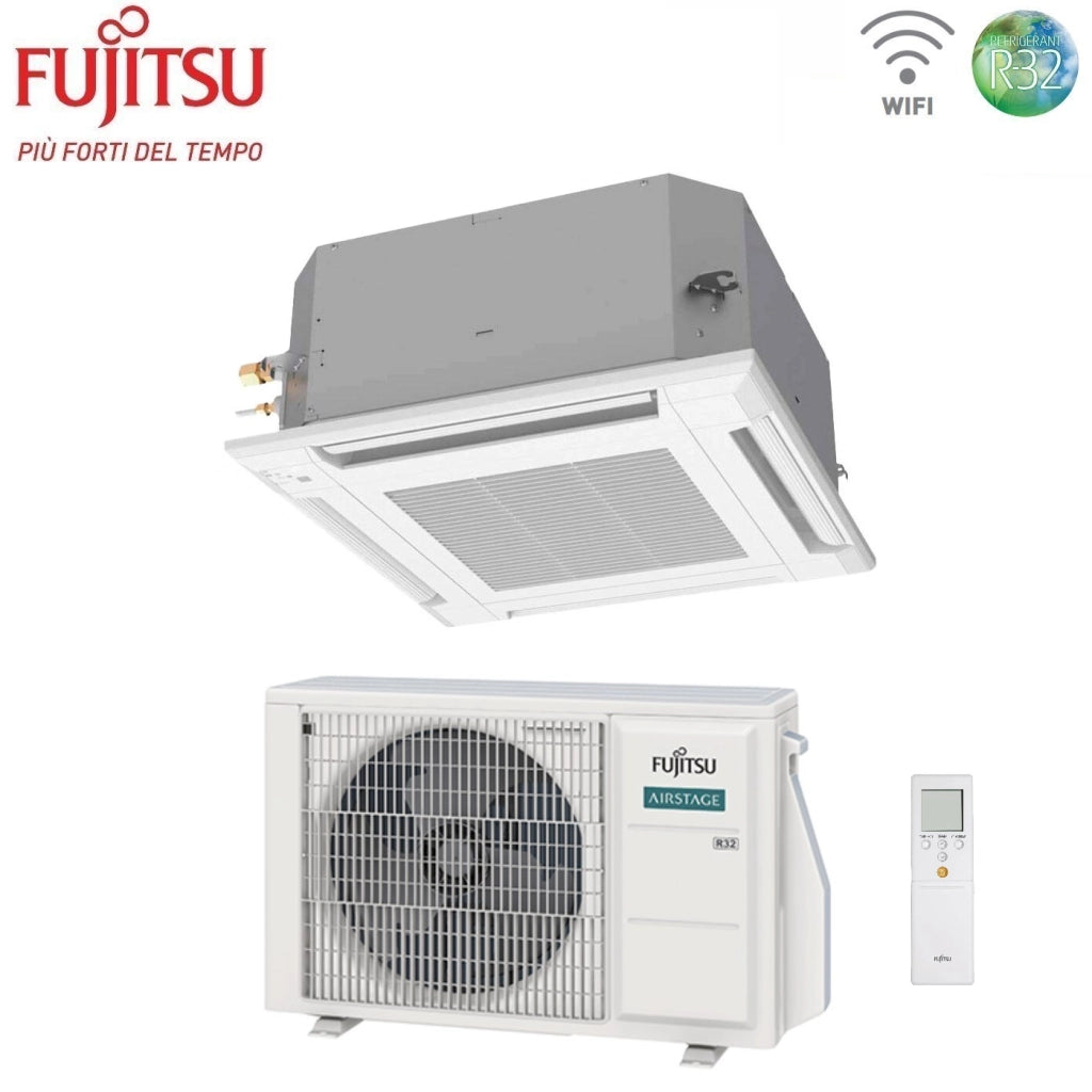 Condizionatore a Cassetta Fujitsu KV Eco 12000 Btu AUXG12KVLA R-32 Wi-Fi Optional con Griglia e Telecomando
