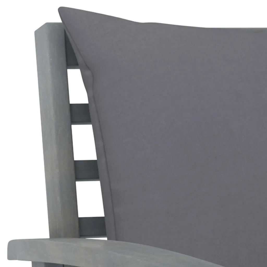 Set Divani da Giardino 5 pz con Cuscini in Legno Acacia Grigio 3057785
