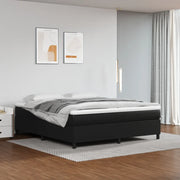 Struttura Letto a Rete a Molle Nero 160x200 cm in Similpelle