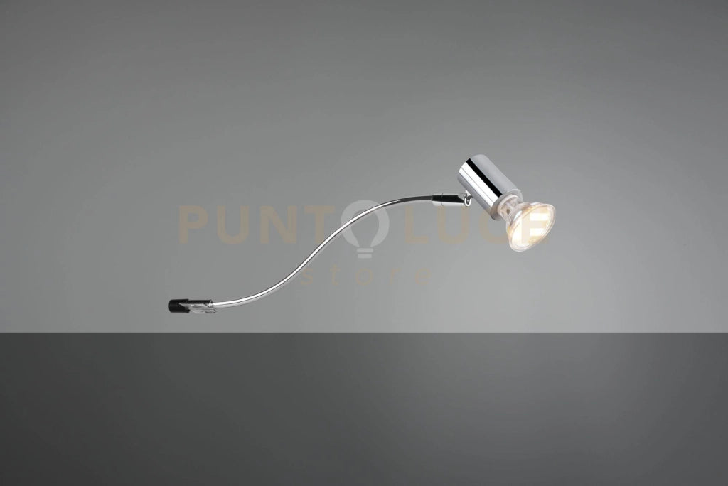 GIADA H2O APPLIQUE SPOT ORIENTABILE CROMO DA AVVITARE SU SPECCHIO IP44 H. 11,5CM 1 LUCE ATTACCO GU10